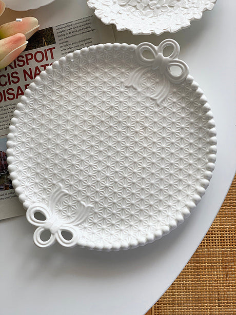 YASUKI Felix Organic Ceramic Beaded Plate from YASUKI