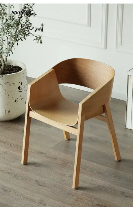 MIKA Armrest Solid Wood Designer Chair from MIKA