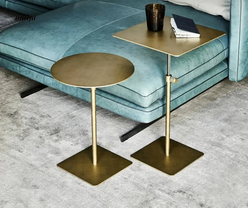 Compact Stainless Steel Side Table