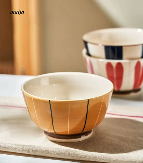 Japanese Ceramic Chie Rice Bowls from maija