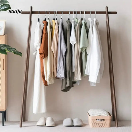 Anderson Walnut Wood Clothing Rack from maija
