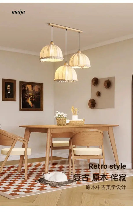 ZHONGSHAN Wabi-Sabi Linen Chandelier for Tea Room from ZHONGSHAN