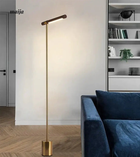 Long Bar Wood Grain Floor Lamp from maija