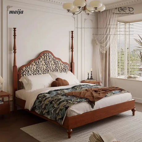 DOSMARS Evelyn Allory Wood Solid Bed from DOSMARS