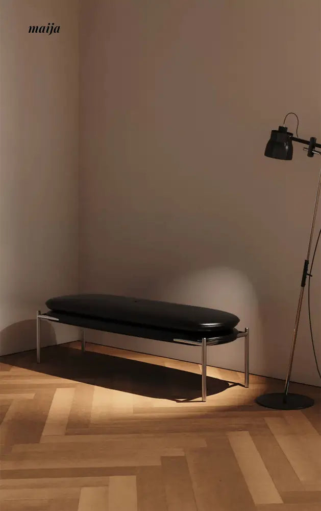 Freyja Retro Microfiber Leather Bedside Bench from maija