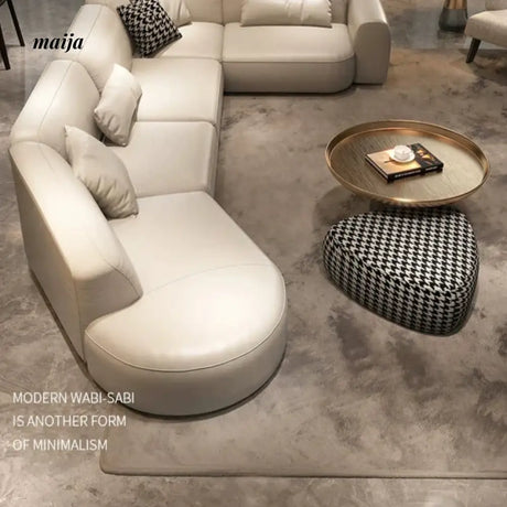 NAVI Emelie Leather Curve Sofa from NAVI