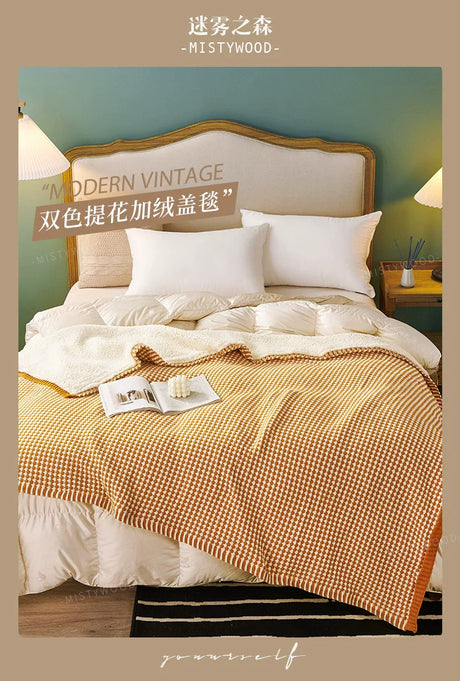 MISTYWOOD Orange Fleece Scandinavian Duvet from MISTYWOOD