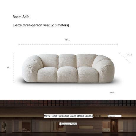 MOYU Isadora Chic Retro Cream Fabric Sofa from MOYU