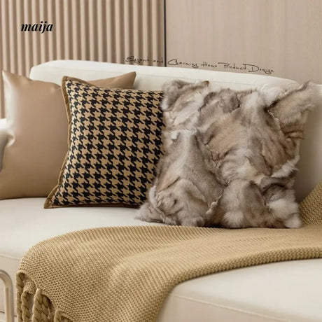 MISTYWOOD Retro High-End Leather Pillow from MISTYWOOD