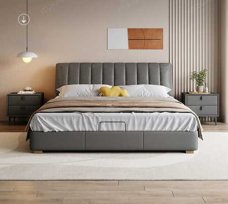 DIPU Ivy Minimalist Russian Pine Leather Sofa from DIPU