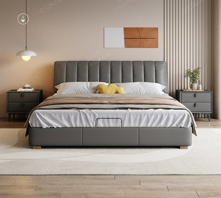 DIPU Ivy Minimalist Russian Pine Leather Sofa from DIPU