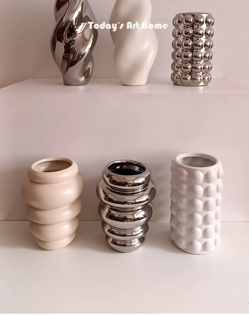 TODAYARTIST Celeste Creamy Silver Ceramic Jewelry with French Flair from TODAYARTIST