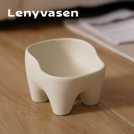 LENYVASEN Jasper Large Ceramic Pet Bowl from LENYVASEN