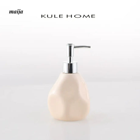 KULE HOME Rock Ceramic Lotion and Shower Gel Container from KULE HOME