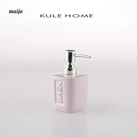 KULE HOME Pastel Ceramic Lotion Bottle for Bathroom from KULE HOME