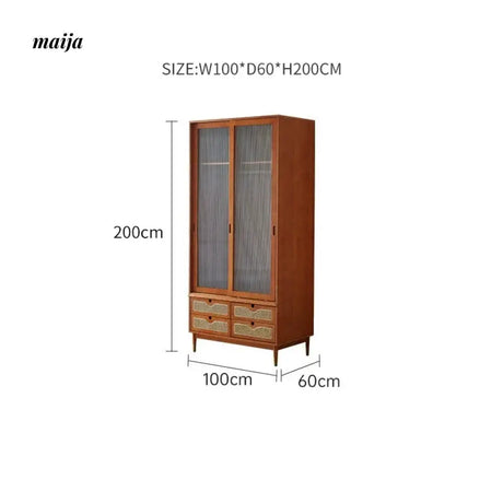 19 DREAM SPACE Solid Wood Sliding Door Wardrobe from 19 DREAM SPACE