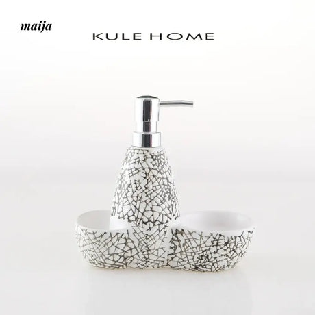 KULE HOME Ceramic Lotion Bottle with Sponge Attachment from KULE HOME