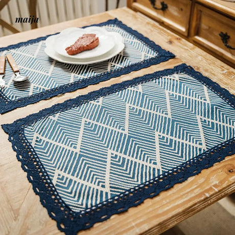 MAN YUE HOME Retro Tablecloth with High-Quality Cotton Linen Finish from MAN YUE HOME