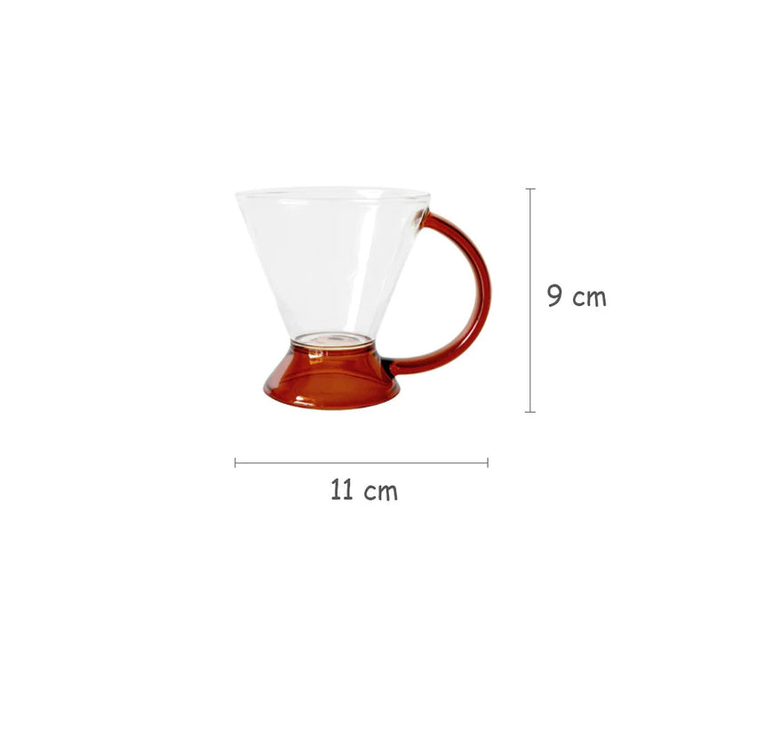 TODAYARTIST Elowen Glossy Scandinavian Tea Set with Amber Cups from TODAYARTIST