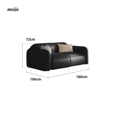 DOSMARS Hugo Retro Leather Sofa from DOSMARS