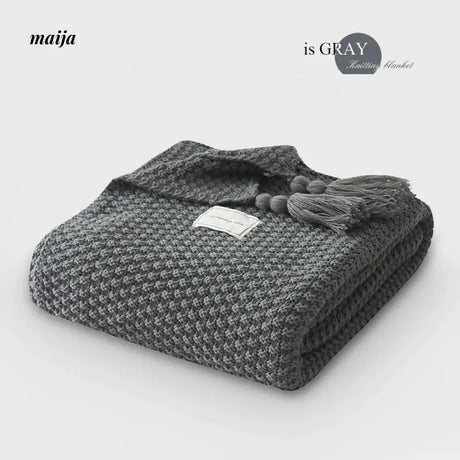 MAN YUE HOME Scandinavian Knitted Sofa with Duvet for Sleep from MAN YUE HOME