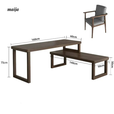 SUNX Nordic Solid Wood Corner Desk from SUNX