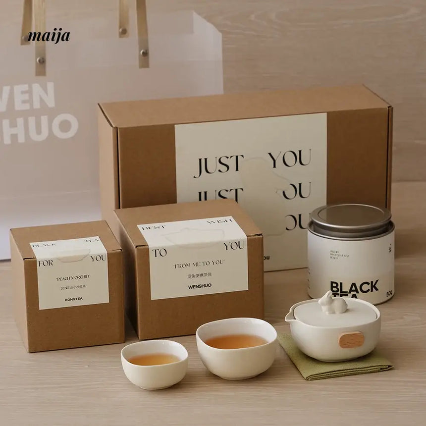 WENSHUO Cream Rabbit Tea Set from WENSHUO