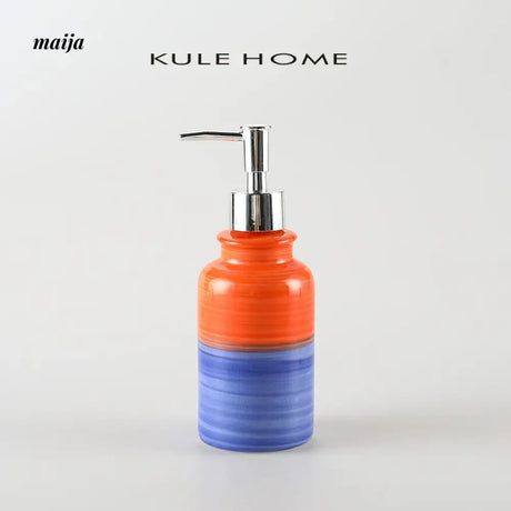 KULE HOME Colour Block Ceramic Lotion Bottle for Hand Sanitizer from KULE HOME