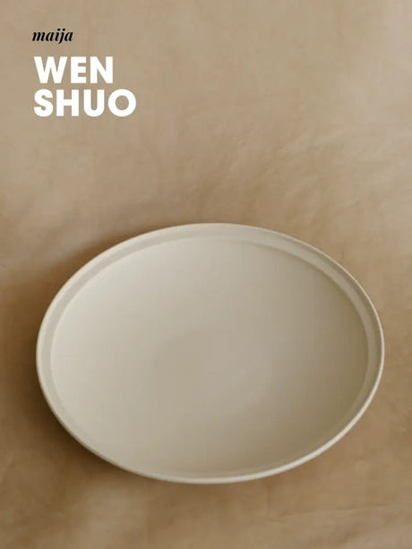 WENSHUO Cream Ceramic Salad Plate from WENSHUO