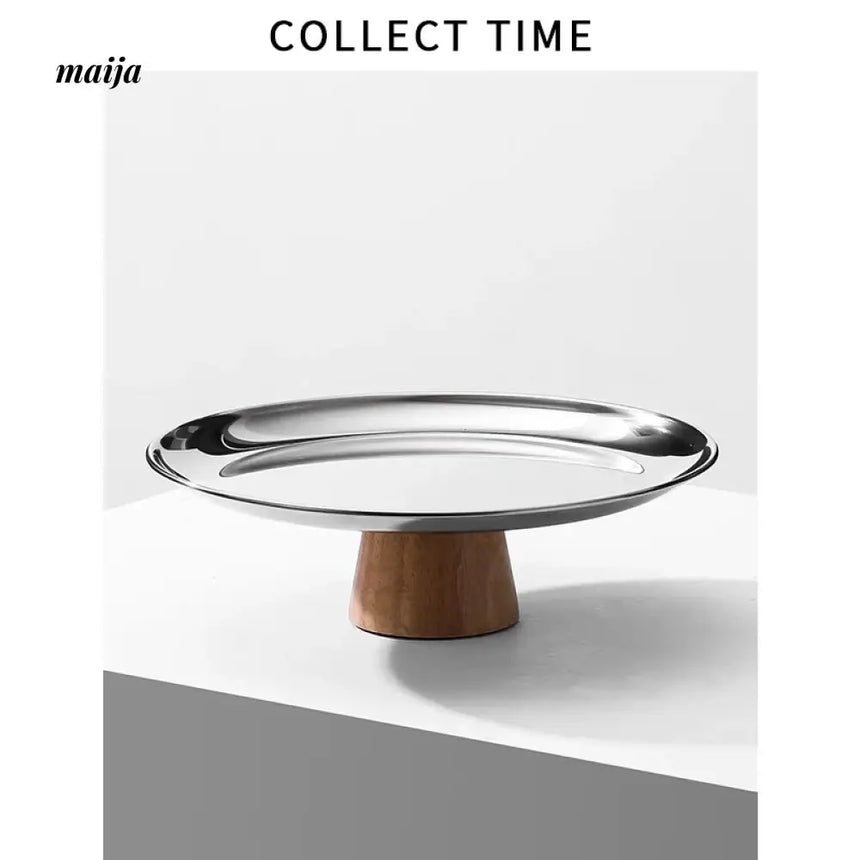 COLLECT TIME Scandinavian Coffee Table with Wooden Base from COLLECT TIME