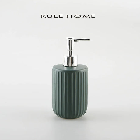 KULE HOME Stripe Ceramic Lotion and Hand Soap Bottle from KULE HOME