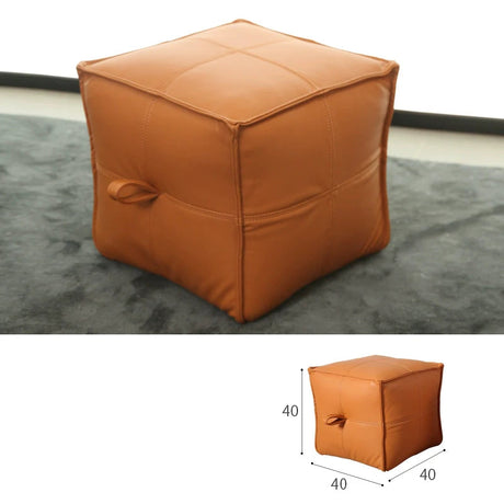 DIPU Ronin Leather Small Round Stool from DIPU