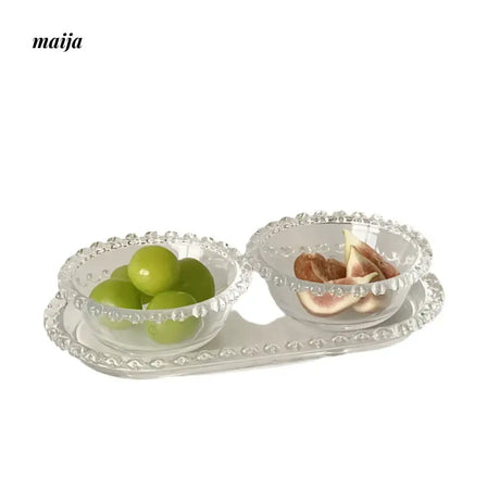 BANKE Love Heart Glass Dessert Plate Set from BANKE