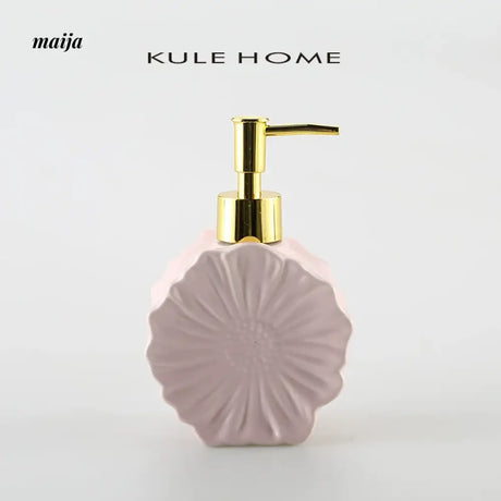 KULE HOME Floral Ceramic Lotion and Shower Gel Container from KULE HOME
