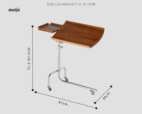 MIKA Movable Solid Wood Bedside Table from MIKA