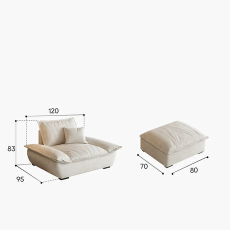 DIPU Milan Modern Breathable Cotton-Linen Sofa from DIPU