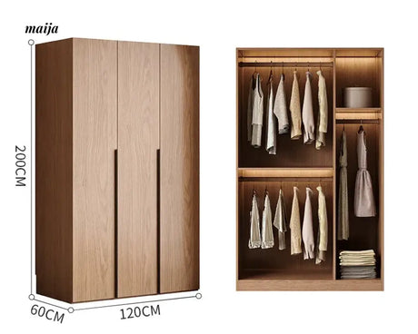 MEIHOUSE Antique Style Walnut Bedroom Large Wardrobe Cabinet from MEIHOUSE