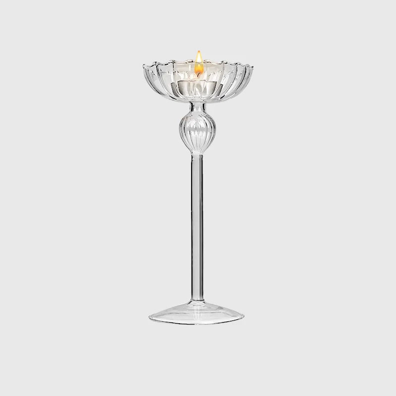 WII Handmade Blown Glass Candlestick from WII
