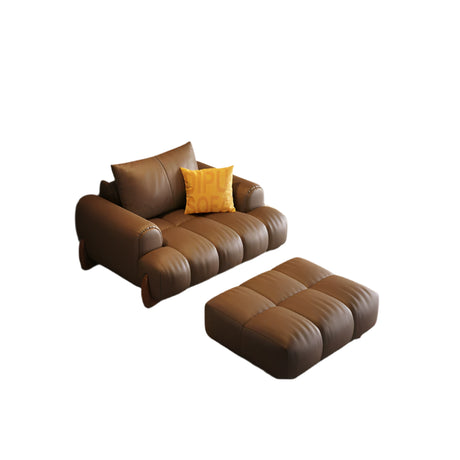DIPU Ali Retro Cream Piano Leather Sofa from DIPU