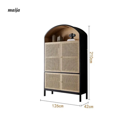 RATTAN CRAFTSMAN Retro Wooden Bookcase from RATTAN CRAFTSMAN