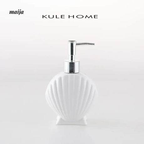 KULE HOME Shell Ceramic Shower Gel and Lotion Bottle from KULE HOME
