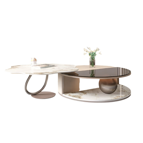 DIPU Janette Italian Luxury Coffee Table & TV Cabinet Set from DIPU