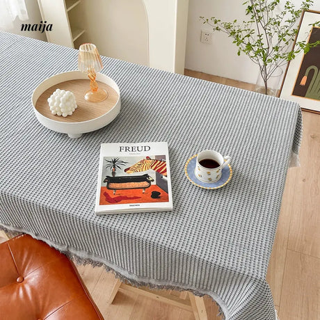 MAN YUE HOME Japanese Rectangular Cotton Coffee Tablecloth from MAN YUE HOME