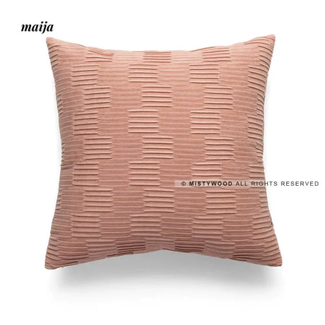 MISTYWOOD Pastel Pink Wool Pillow for Living Room from MISTYWOOD
