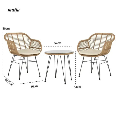 19 DREAM SPACE Outdoor Rattan Table and Chair from 19 DREAM SPACE