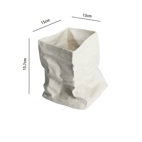 LENYVASEN Damian Fold-Bag Ceramic Flower Vase from LENYVASEN