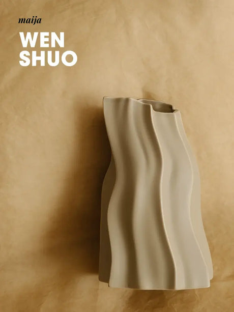 WENSHUO Wrinkle Flower Bottle Ceramics from WENSHUO