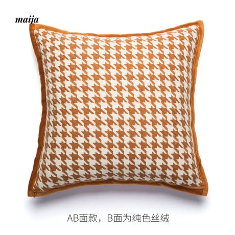 MISTYWOOD Modern Minimalist Leather Orange Pillow from MISTYWOOD