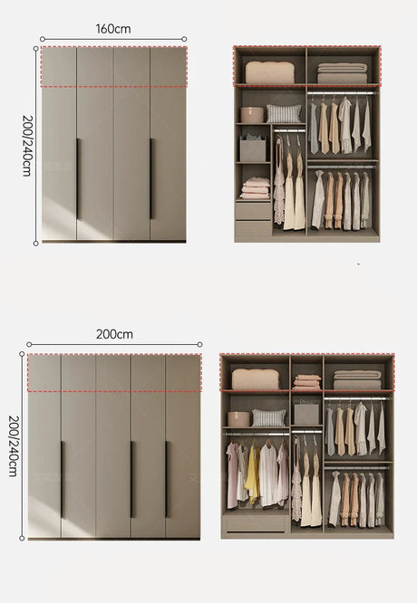 AIWO Magnus Minimalist Multi-Door Wardrobe with Organized Storage from AIWO