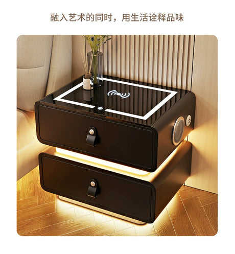 BESTFU Zephyr Smart Bedside Table with Sleek Functionality from BESTFU
